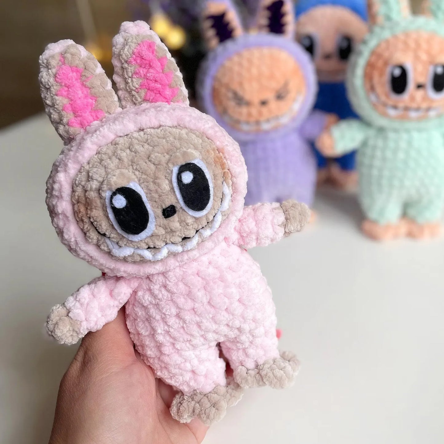 Labubu Crochet Pattern (PDF) / Amigurumi / Bagcharm
