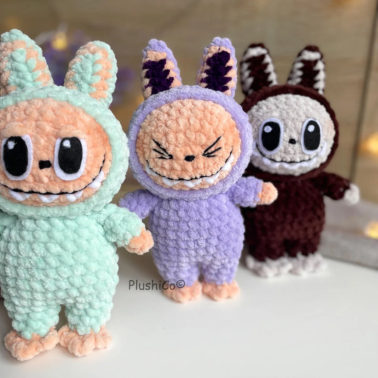 Labubu Crochet Pattern (PDF) / Amigurumi / Bagcharm