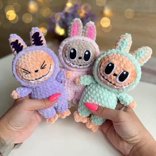 Labubu Crochet Pattern (PDF) / Amigurumi / Bagcharm