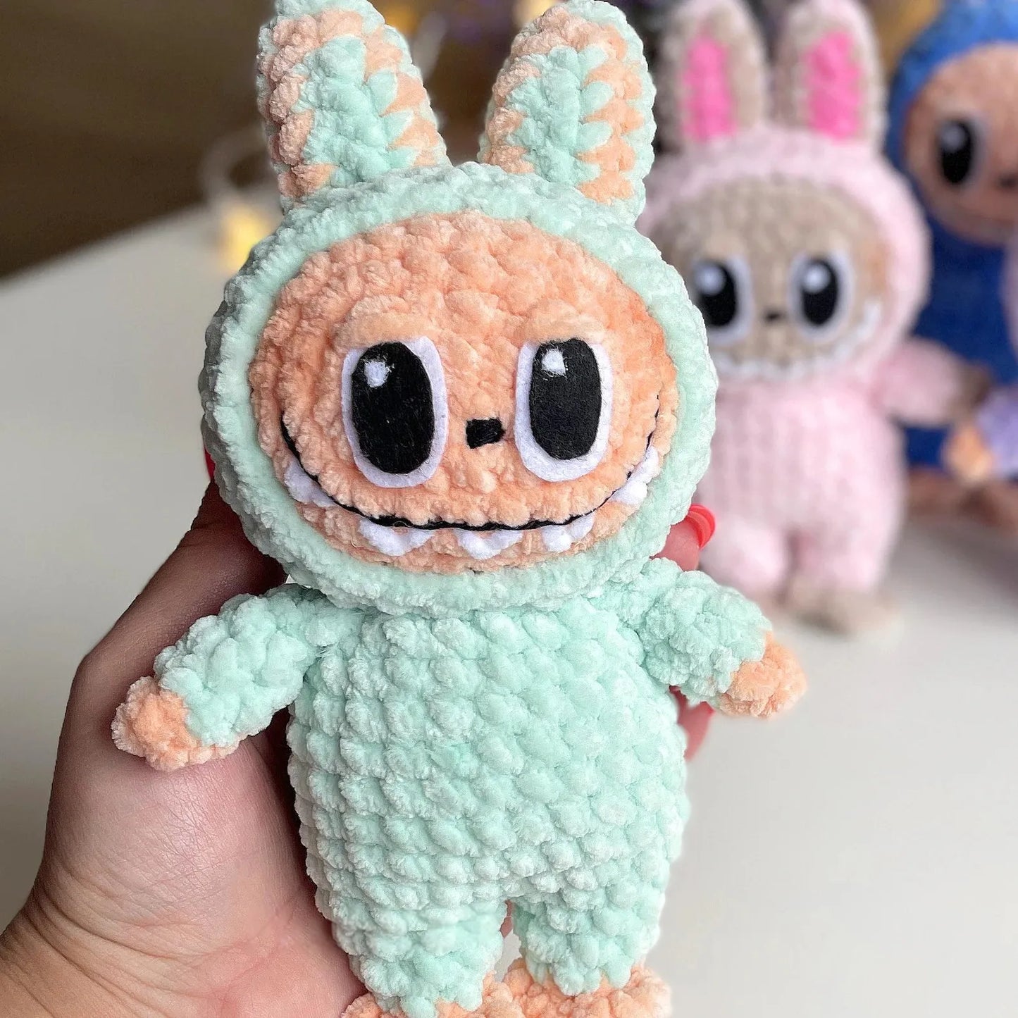Labubu Crochet Pattern (PDF) / Amigurumi / Bagcharm